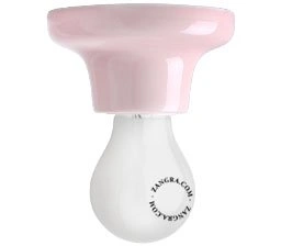 lampa porcelanowa różowa