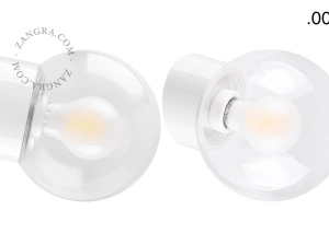 biała porcelanowa lampa ścienna David - Ø 10 cm