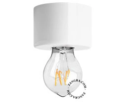 hvid væg- eller loftslampe - Ø 8,5 cm