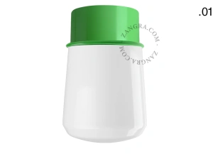 applique ou plafonnier vert - globe en verre - Ø 10 cm