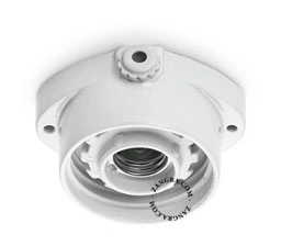 vandafvisende lampe i hvidt porcelæn - Ø 8,3 cm