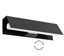 czarna lampa ścienna Bram