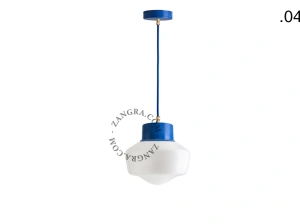gelakte hanglamp - blauw