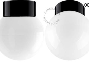 black porcelain lamp David - Ø 10cm