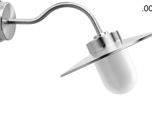 zilverkleurige industriële gevellamp Elda - IP54