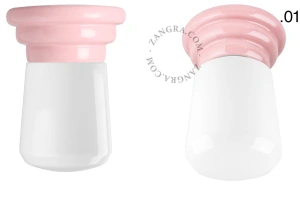 pink porcelain Art Deco light Daniel