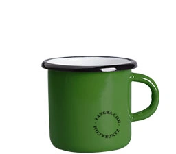 caneca de esmalte verde - 40cl