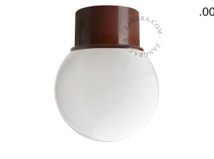 brun væg eller loftslampe - glas skærm - Ø 8 cm