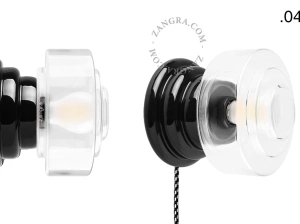 black porcelain Art Deco table or wall light