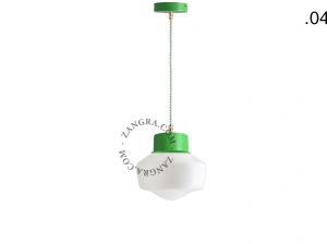candeeiro suspenso verde - abajur de vidro - Ø 10cm