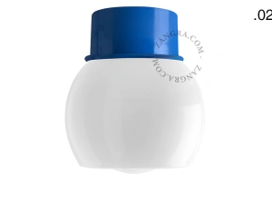 aplique o plafón azul - pantalla de vidrio - Ø 10 cm
