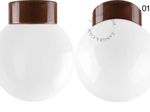 lámpara de porcelana marrón David - Ø 10 cm