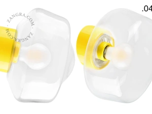 yellow porcelain wall light David - Ø 10 cm
