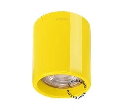 żółty porcelanowy reflektor natynkowy Aglae - Ø 6 cm