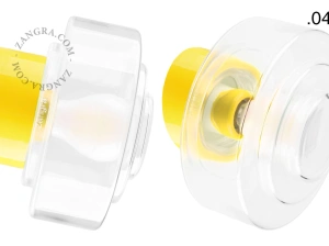 yellow porcelain wall light David - Ø 10 cm