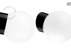 czarna porcelanowa lampa ścienna David - Ø 10 cm