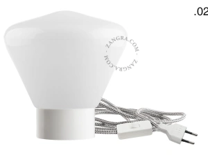 Tisch- oder Wandleuchte aus Porzellan - Glaskugel - Ø 10 cm