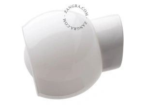 badeværelse væglampe i porcelæn med glasskærm – Ø 10cm - IP54