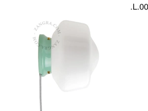 zielona porcelanowa lampa stołowa lub ścienna Cedric