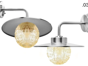 silver-coloured wall light Eduardo - IP54