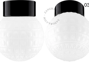 black porcelain lamp David - Ø 10cm