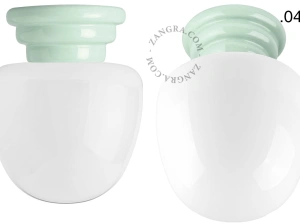 green porcelain Art Deco light Daniel
