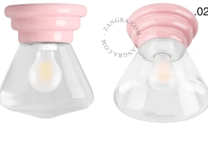 pink porcelain Art Deco light Daniel