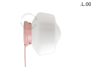 applique ou lampe de table Cédric en porcelaine rose