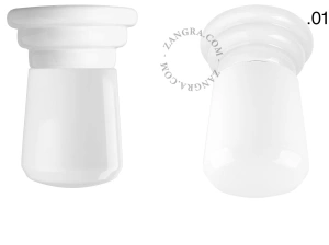 white porcelain Art Deco light Daniel
