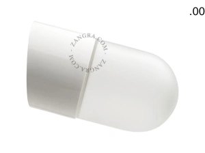 zewnętrzna lub łazienkowa biała porcelanowa lampa ścienna - oprawka Ø 8,5 cm - IP54