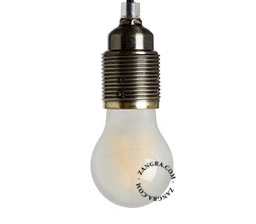 portalampada E27 in bronzo antico