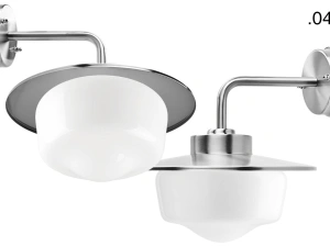 silver-coloured wall light Eduardo - IP54
