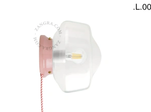 applique ou lampe de table Cédric en porcelaine rose
