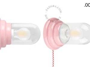 pink porcelain Art Deco table or wall light