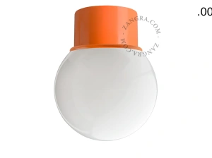 candeeiro de teto ou de parede laranja - abajur de vidro - Ø 8 cm