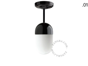 lampa porcelana ze szklanym kloszem