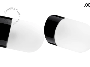 czarna porcelanowa lampa ścienna David - Ø 10 cm