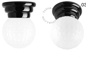 black porcelain Art Deco light Daniel