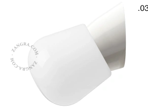 applique blanche - globe en verre - Ø 11 cm