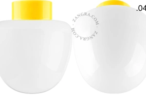lámpara de porcelana amarilla David - Ø 10 cm