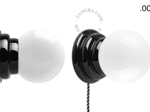 black porcelain Art Deco table or wall light