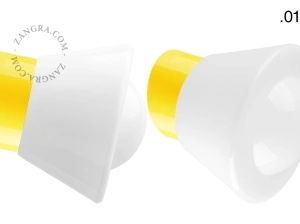 yellow porcelain wall light David - Ø 10 cm