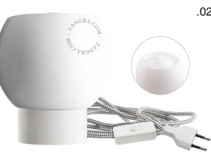 Tisch- oder Wandleuchte aus Porzellan - Glaskugel - Ø 10 cm
