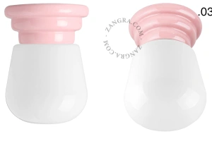 pink porcelain Art Deco light Daniel