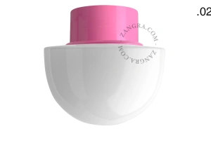 pink wall or ceiling light - glass shade - Ø 10 cm