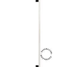 S14s Leuchte aus schwarzem Porzellan - transparente Stablampe – 100cm