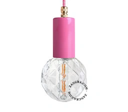 lámpara colgante rosa