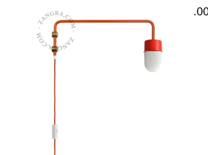 candeeiro de parede com braço oscilante Abbie - vermelho