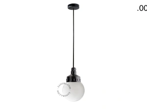 snoerlamp met glazen kap