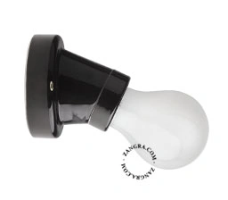 wandlamp in zwart porselein